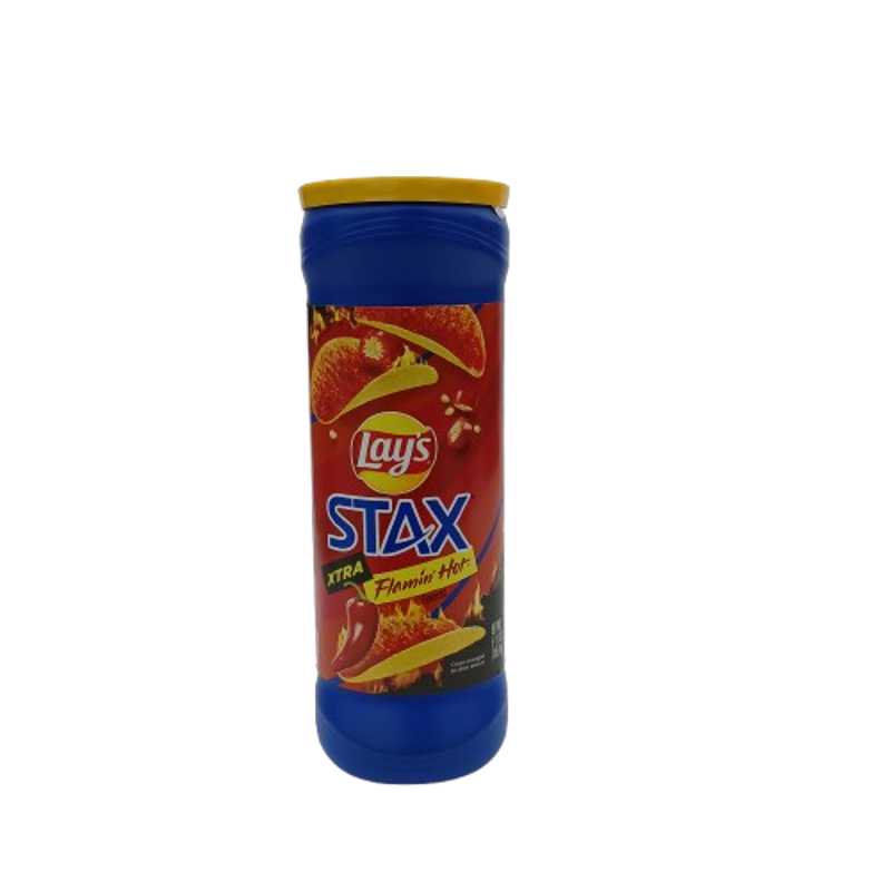 LAYS STAX CHIPS XTRA FLAMIN HOT 155.9G