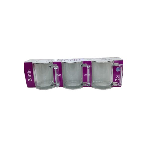 GLASS MUG 3PCS BERLIN
