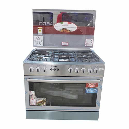 FERRE GAS COOKER 5 BURNER INOX