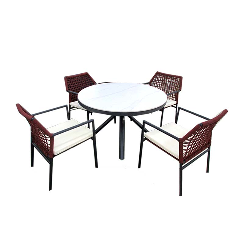 1TABLE 4CHAIRS ROUND RED A+B+C 6196-ROUND