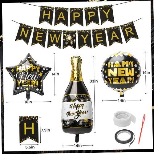 BALLOON 23PCS HAPPY NEW YEAR XN-137 1620-13