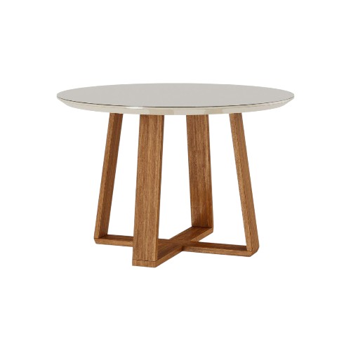 IMCAL WOOD TABLE 1.2 ROUND OFF WHITE-NATURE