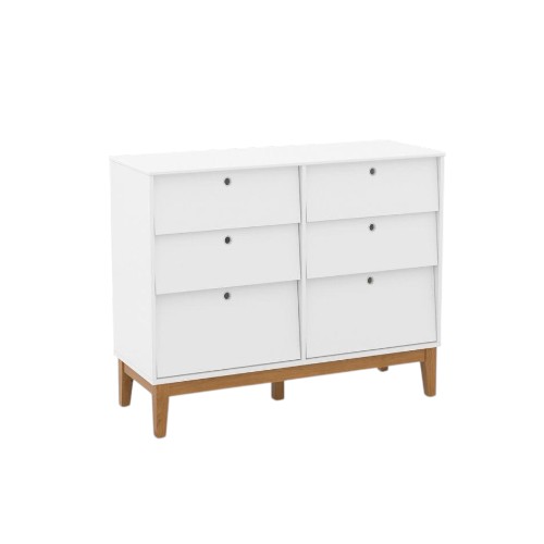 DRESSER 6 DRAWER A-B-C WHITE SOFT-ECO WOOD UNIQUE
