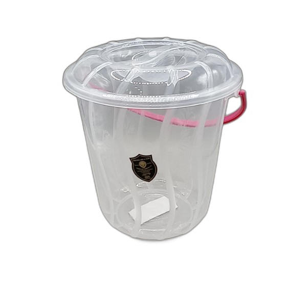 TP 2 LTR FLOWER BUCKET TRANSPARENT