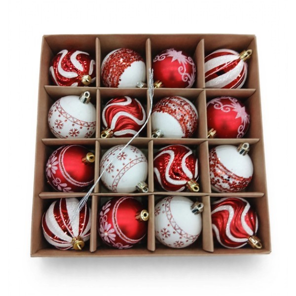 DECOR BALL 16PCS 6CM