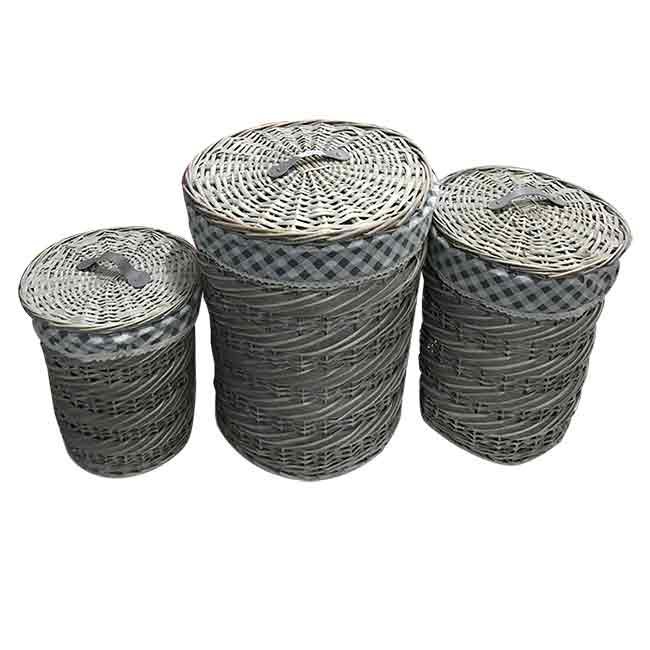 LAUNDRY BASKET 3PCS BAMBOO LB6633TY