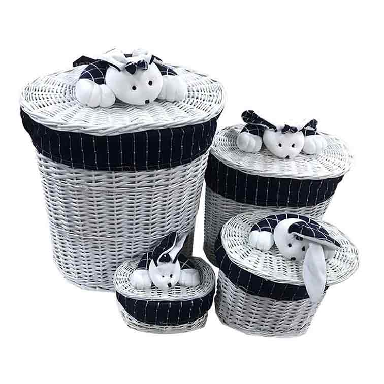 LAUNDRY BASKET 4PCS BAMBOO LT9092