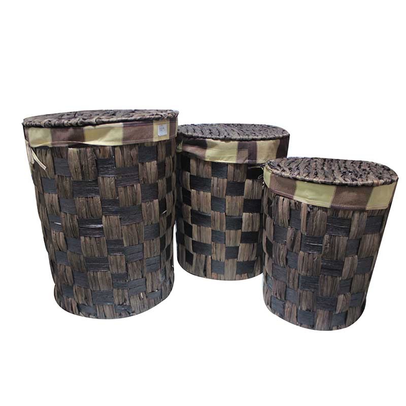 LAUNDRY BASKET 3PCS Q2466 COFFEE