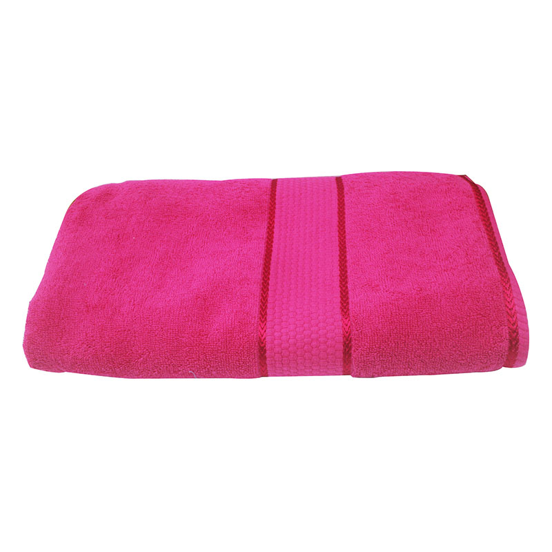 BATH TOWEL PINK 100X150CM 2PLY PINK 100X150CM