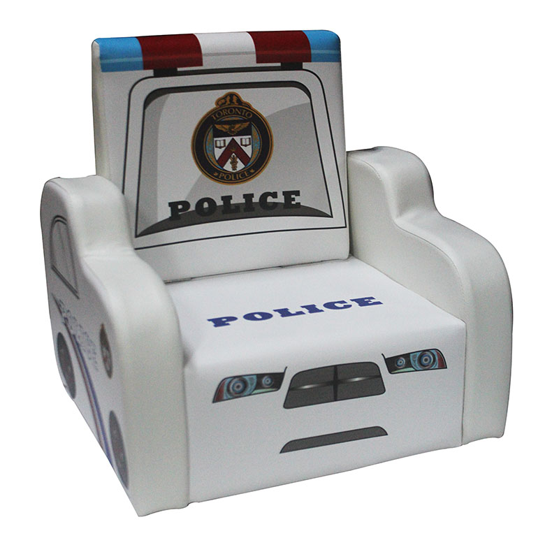 SOFA KIDS POLICE CAR WHITE SF-554