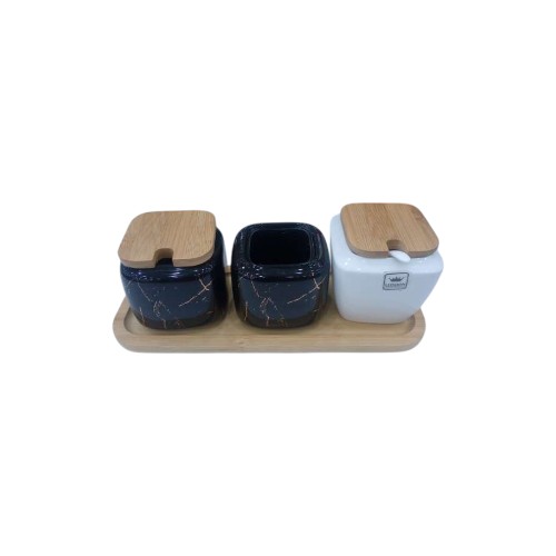 CRUET SET 3PCS JAC7735-H28 BLACK