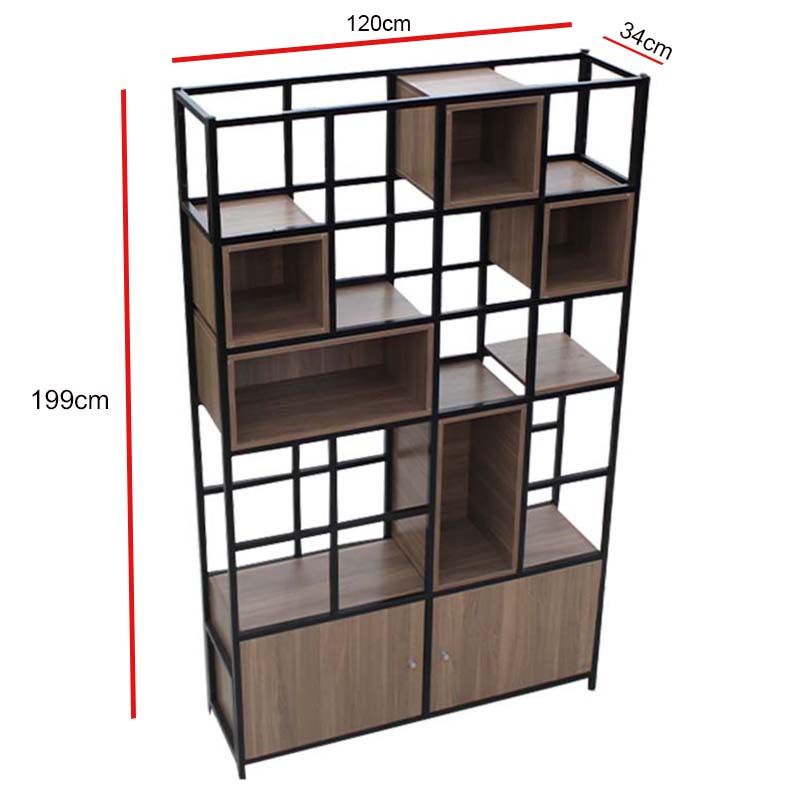 DECO SHELVE METAL WOODEN 8969 A+B+C+D 1200X300X210