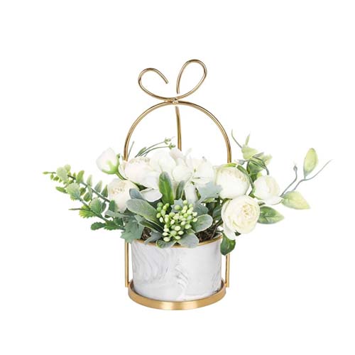 FLOWER IN POT METAL STAND BH022-18