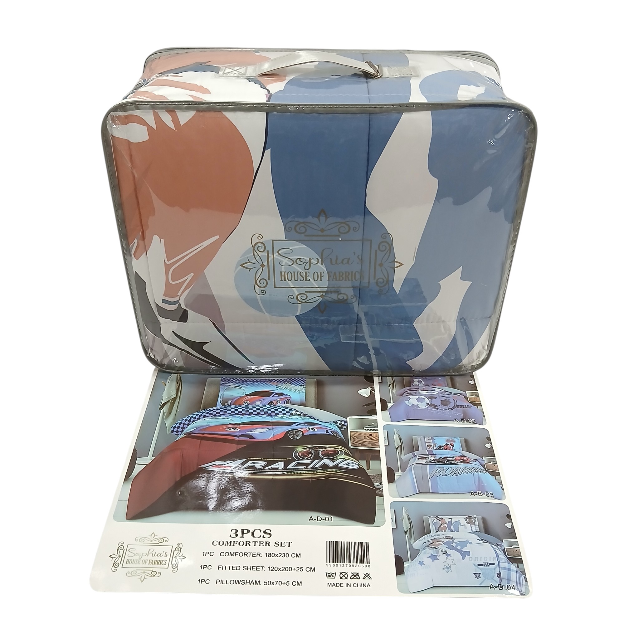 COMFORTER 3PCS SET PRINTED A-D-04 180X230