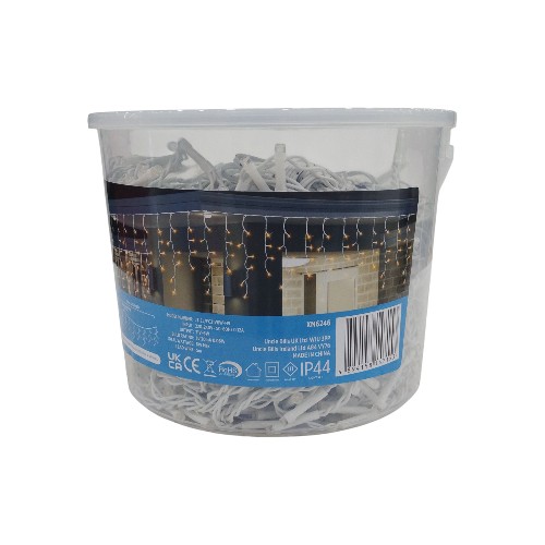 UBL LED ICICLES LIGHTS 500 TUB WARM WHITE