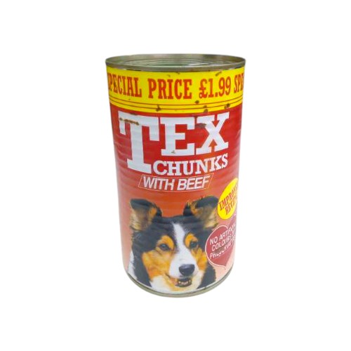 TEX DOG FOOD BEEF CHUNKS 1.2KG