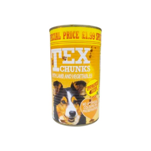 TEX DOG FOOD LAMB  VEG CHUNKS 1.2KG