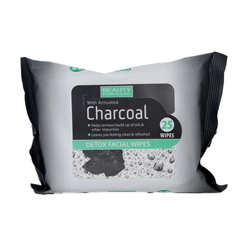 WIPES 25 S CHARCOAL FACIAL BEAUTY FORMULAS.