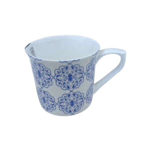 FLUTE MUG BLUE STAR 300ML BONE CHINA