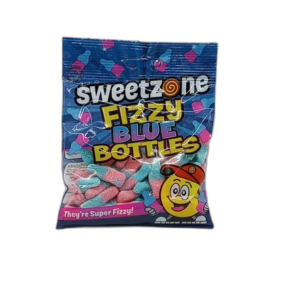 SWEET ZONE FIZZY BLUE BOTTLES 90G