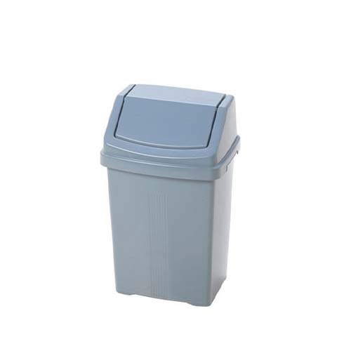 WHAM PLASTIC SWING BIN 8L SILVER.