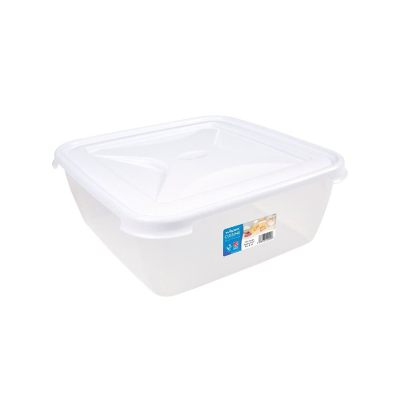 WHAM FOOD STORAGE BOX W LID 10L CLEAR-WHITE