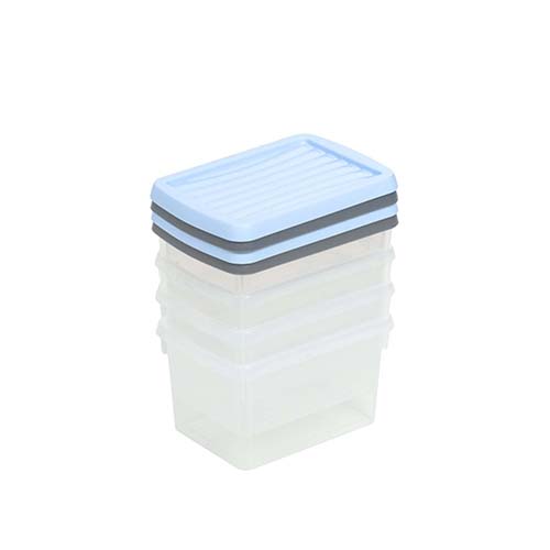 WHAM STORAGE BOX W LID 4PCS X 6.7L PLAIN.