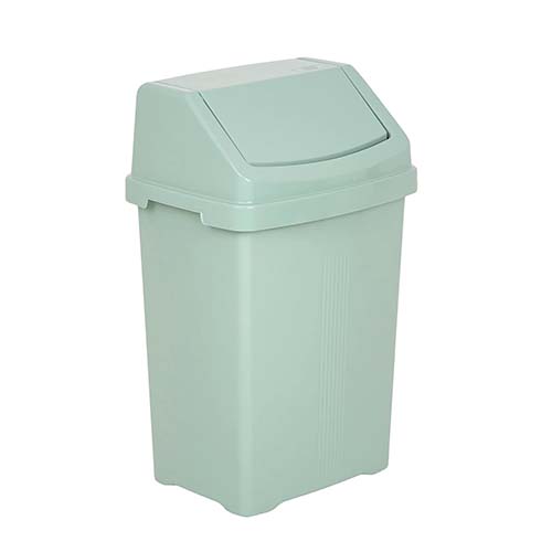 WHAM PLASTIC SWING BIN 50L SILVER SAGE.