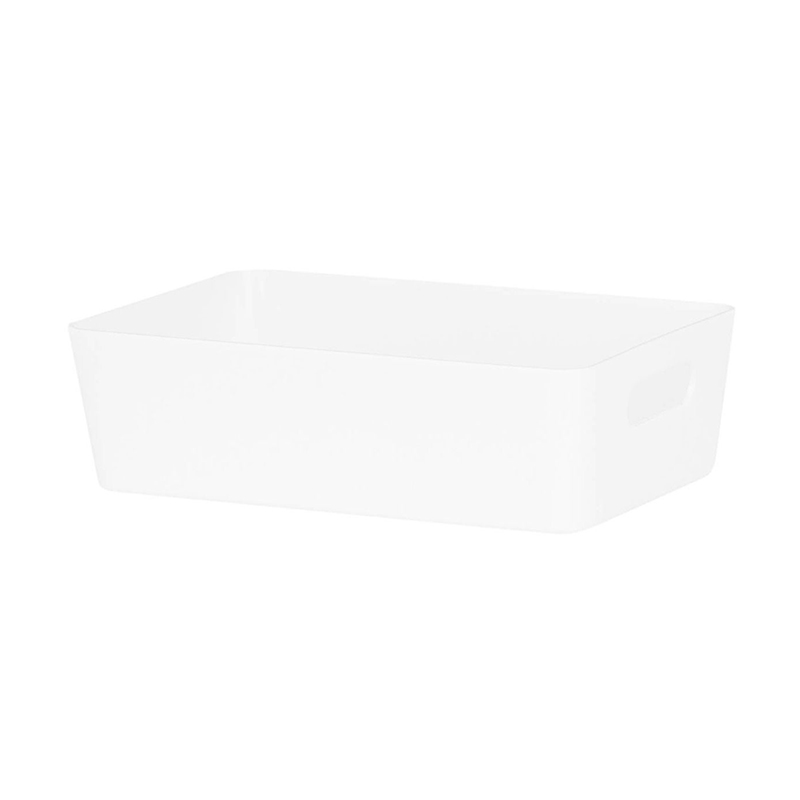 BASKET RECT 20X12CM WHITE PLASTIC WHAM