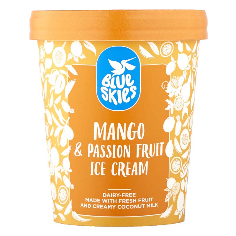 BLUE SKIES MANGO PASSION ICE CREAM 125ML