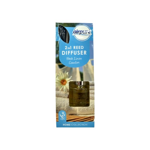 AIRPURE FRESH LINEN REED DIFFUSER 2IN1