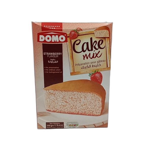 DOMO CAKE MIX STRAWBERRY 500G