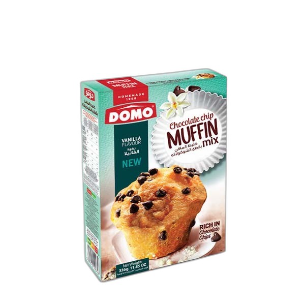 DOMO PUDDING MUFFIN MIX VANILLA CHOCO 336G