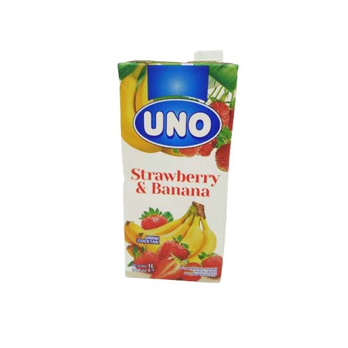 UNO STRAWBERRY-BANANA CARTON JUICE 1L