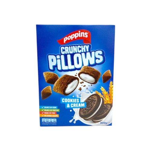 POPPINS CRUNCHY PILLOWS COOKIES-CREAM 300G