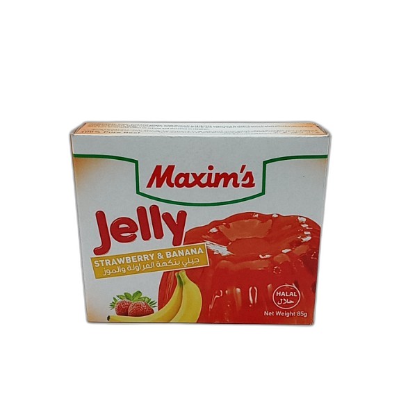 MAXIMS JELLY STRAWBERRY-BANANA 85G