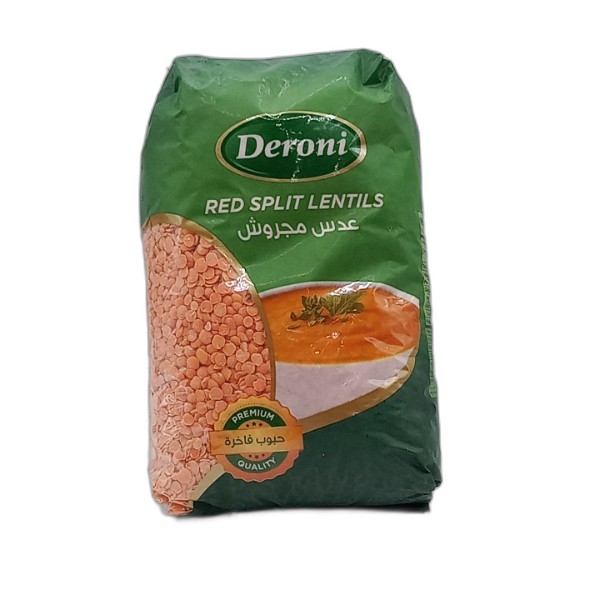 DERONI CRUSHED RED LENTILS 900G