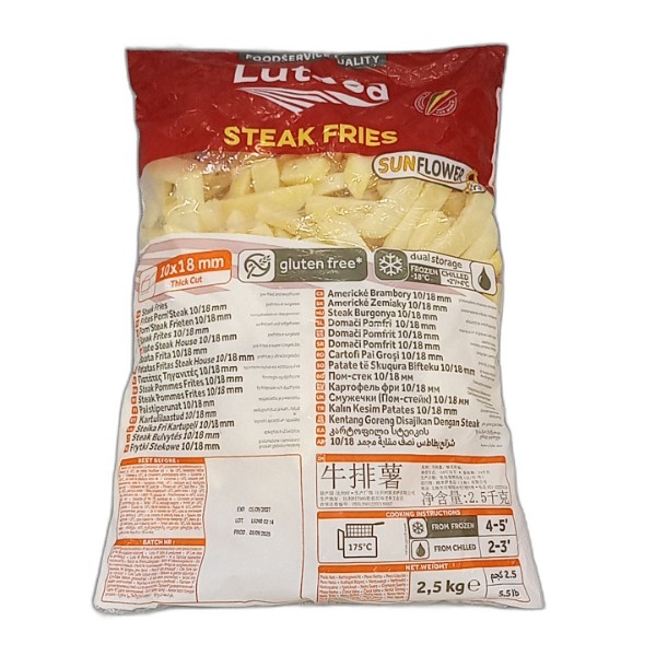 LUTOSA FROZEN FRIES 10–18MM 2.5KG