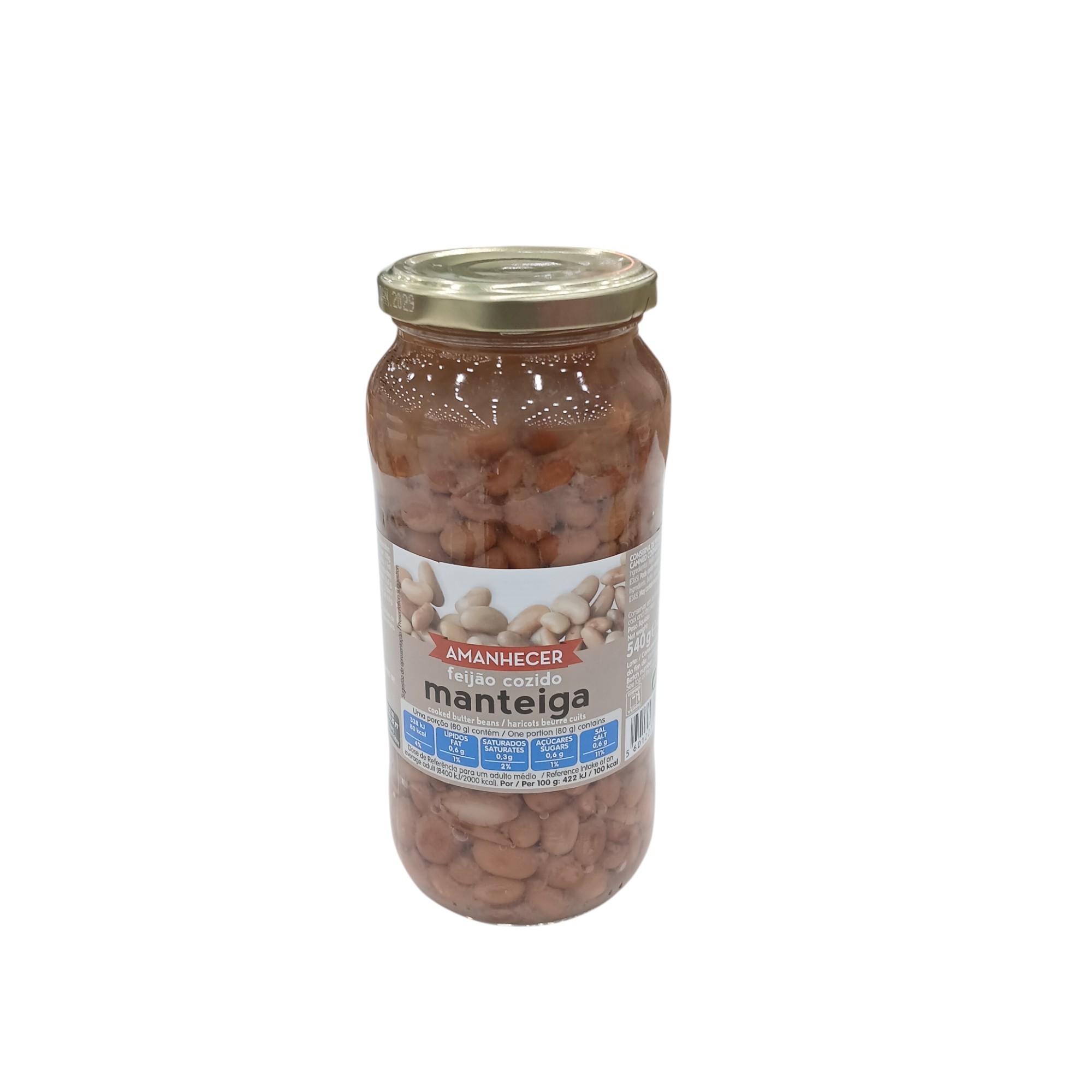 AMANHECER COOKED BUTTER BEANS 540G