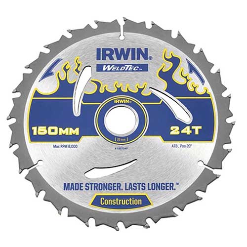 SAW BLADE IRWIN CIRCULAR WT 150MM-24T