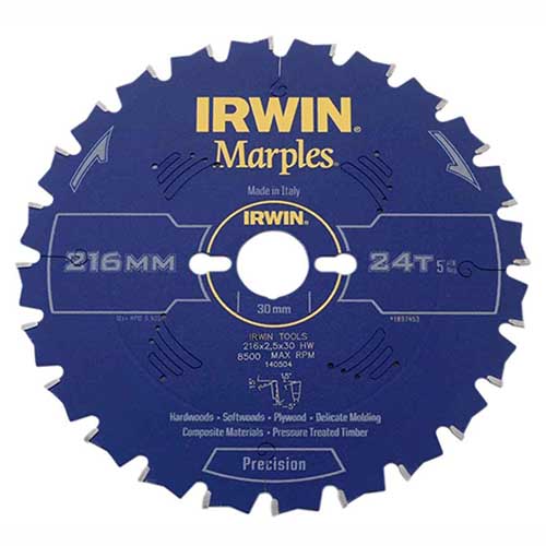 SAW BLADE IRWIN CIRCULAR 216MM-24T M