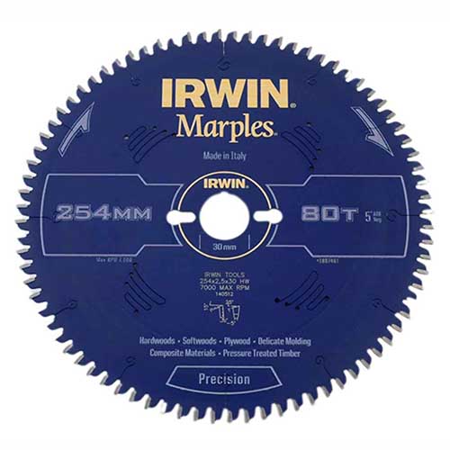 SAW BLADE IRWIN CIRCULAR 254MM-80T M