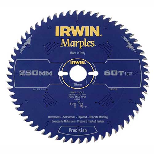 SAW BLADE IRWIN CIRCULAR 250MM-60T