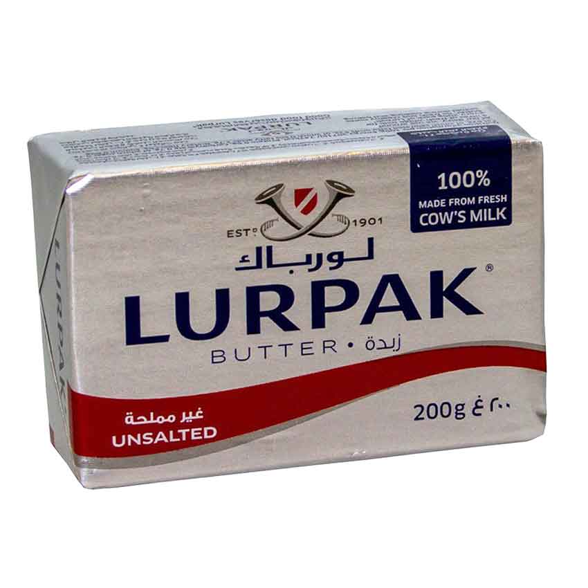 BUTTER UNSALTED 200G LURPAK