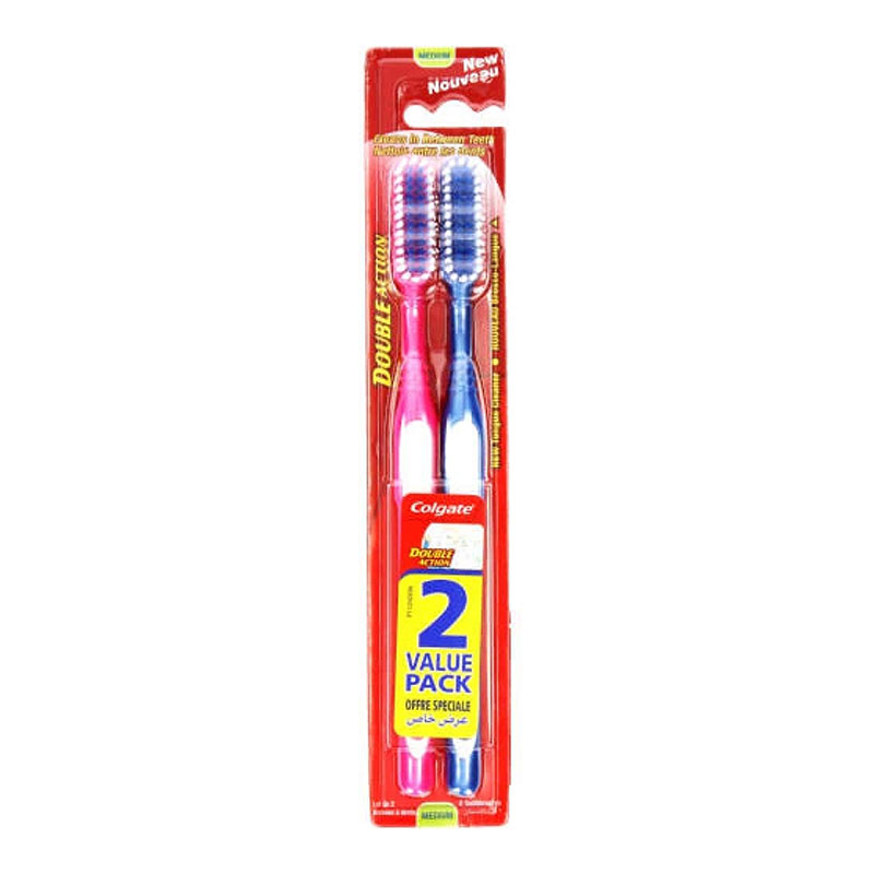 COLGATE DOUBLE ACTION TOOTHBRUSH 2PCS