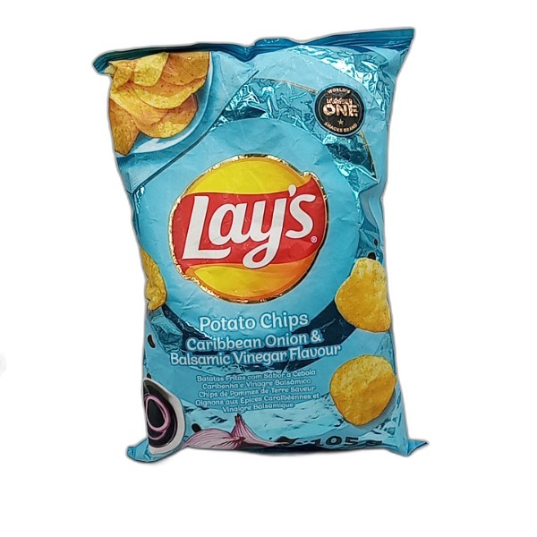 LAYS CHIPS CARRIBEAN ONION-BALSAMIC VINEGAR 105G