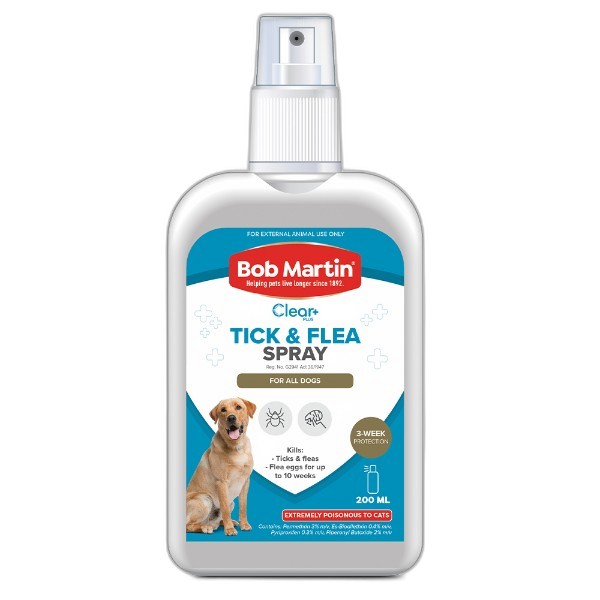 BOB-M VETCARE TICK-FLEA SPRAY 200ML