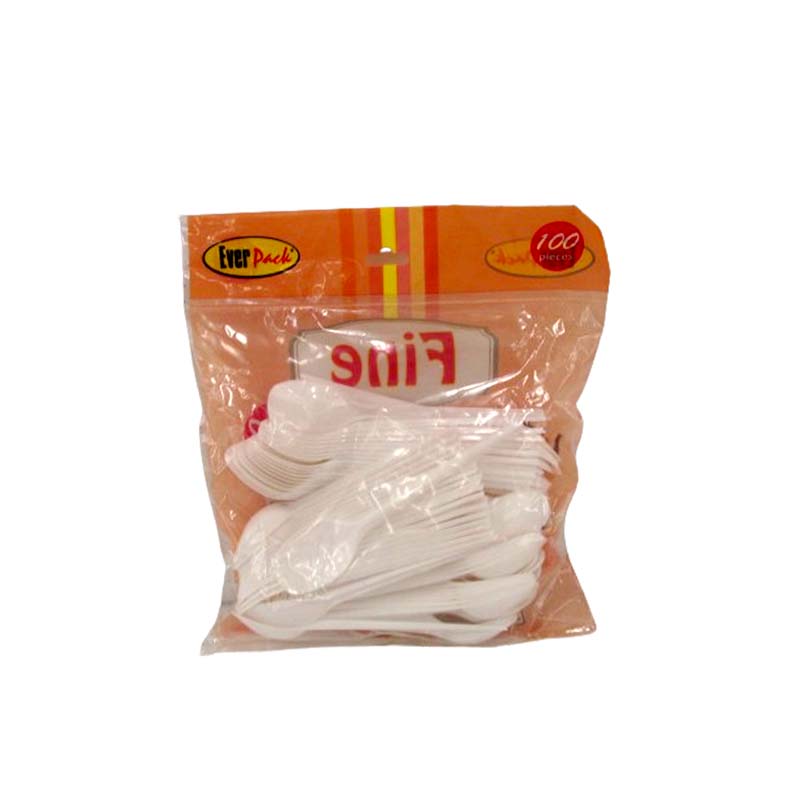 PLASTIC TEA SPOONS 100PCS EVERPACK