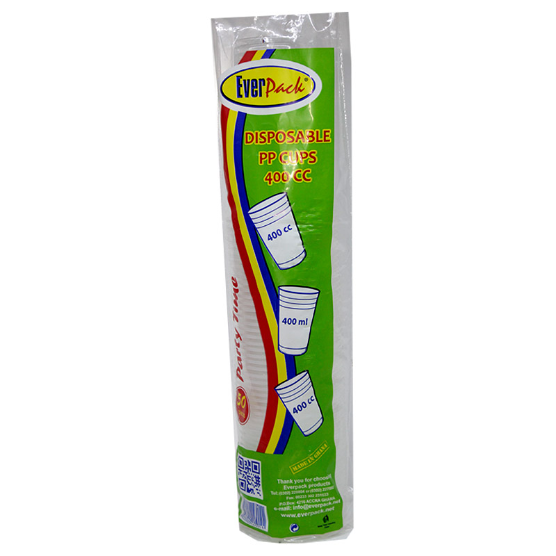 DISPOSABLE PP CUP 400CC EVERPACK