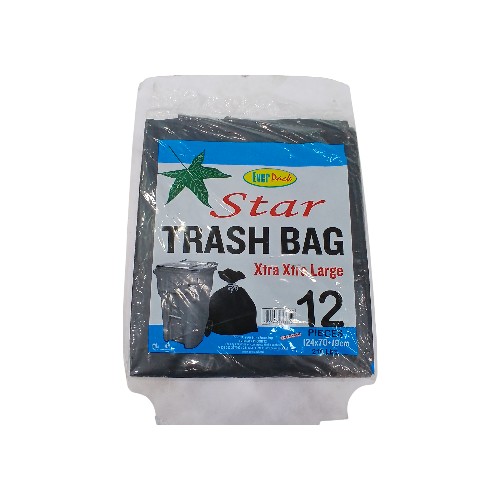 EVERPACK TRASH BAGS XX LARGE 210 L BLACK 12PCS
